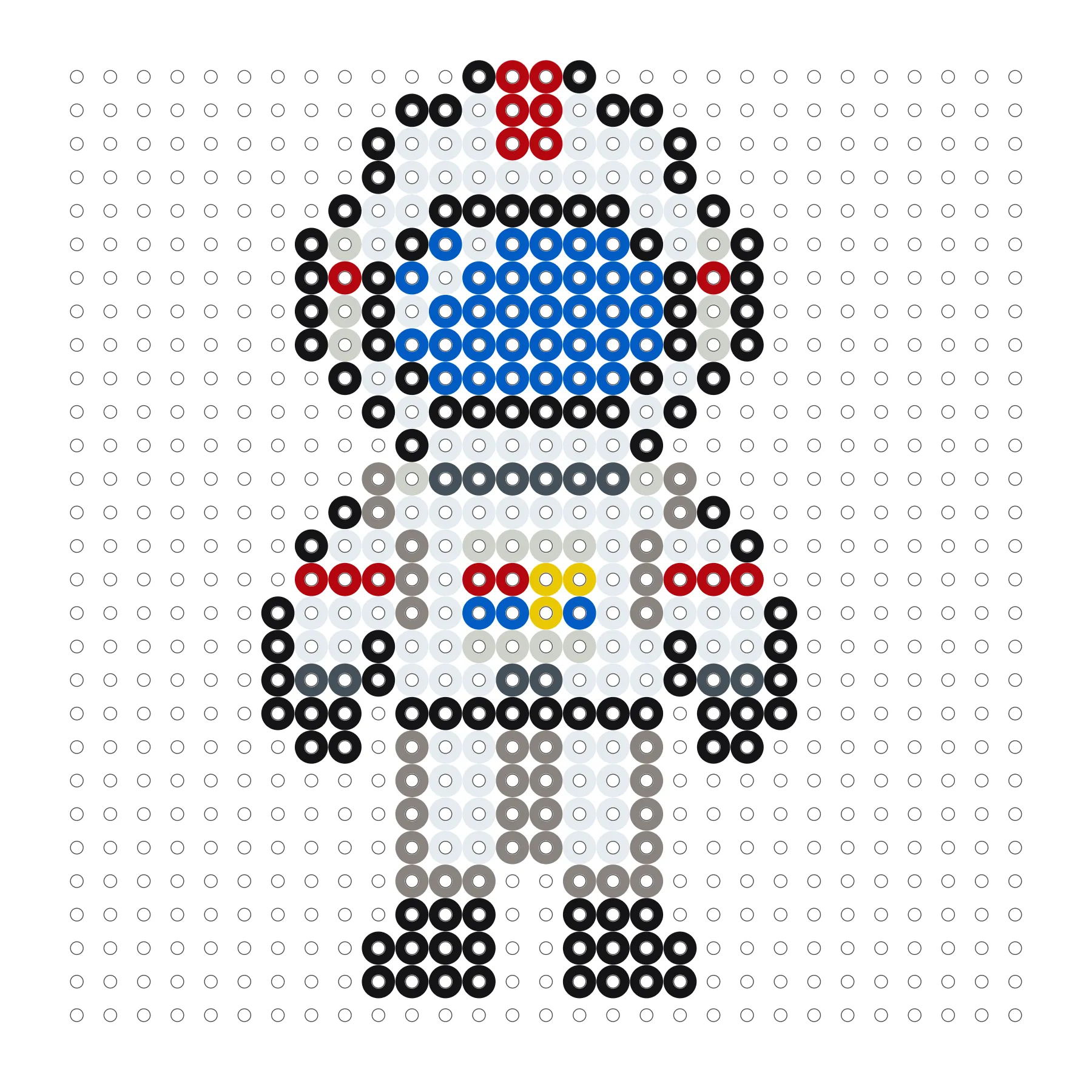 Astronaut als Bügelperlen Vorlage