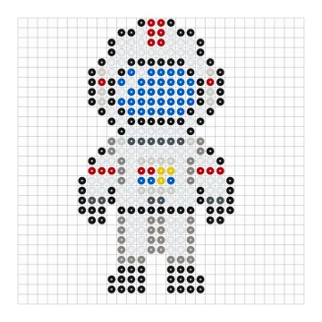 Astronaut Bügelperlen Vorlage