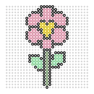 Blume Bügelperlen Vorlage