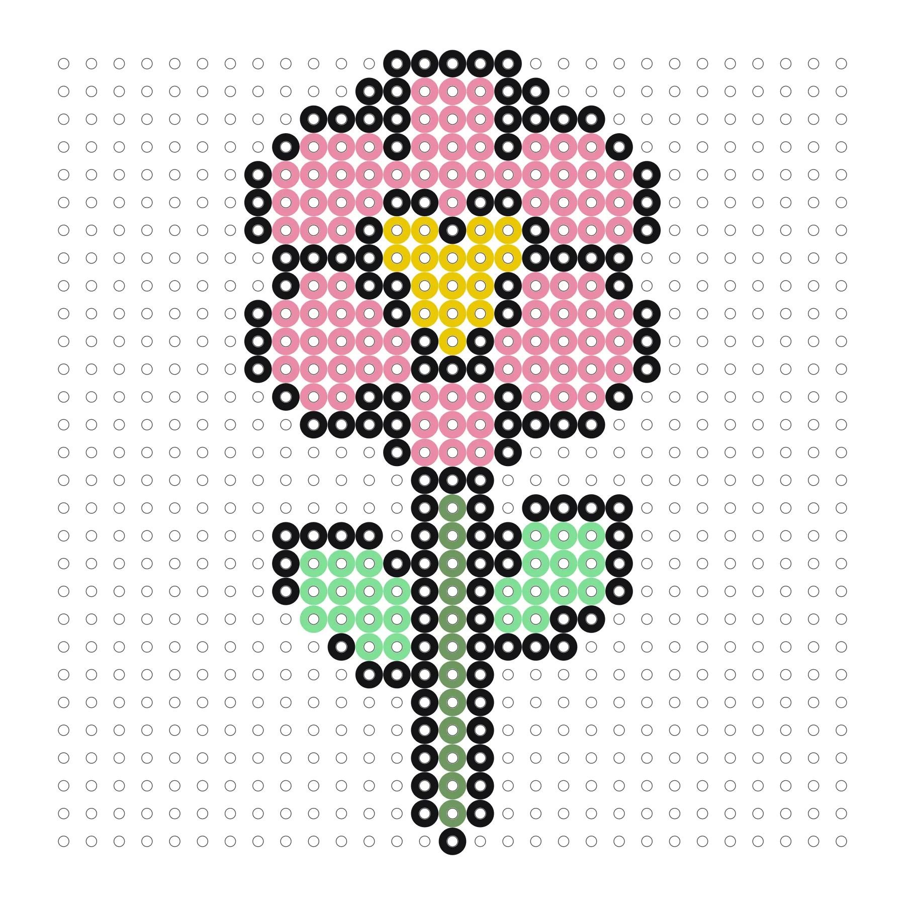 Blume als Bügelperlen Vorlage