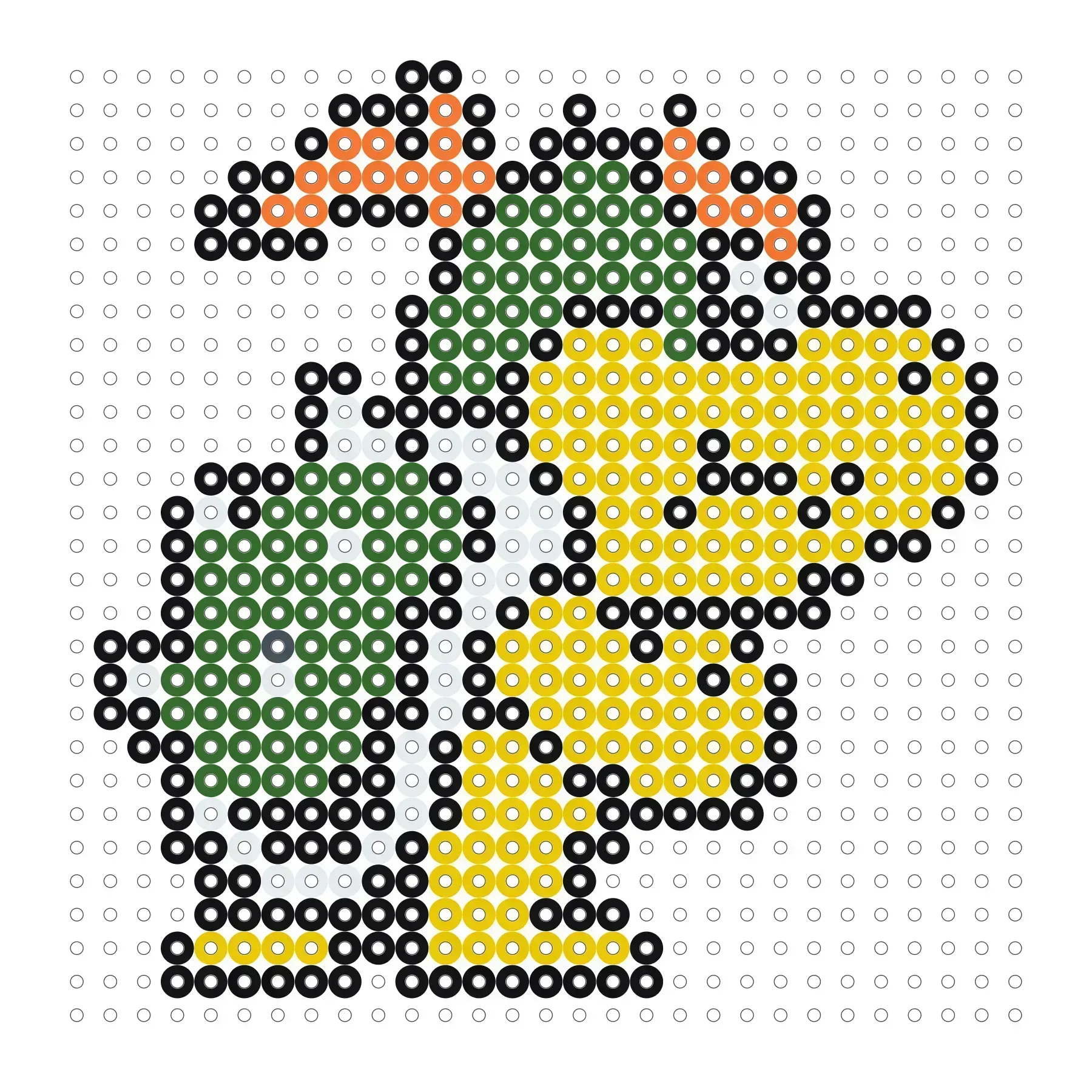 Bowser Jr. als Bügelperlen Vorlage