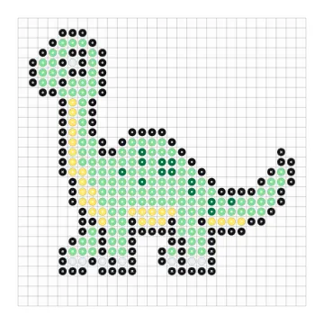 Brontosaurus Bügelperlen Vorlage