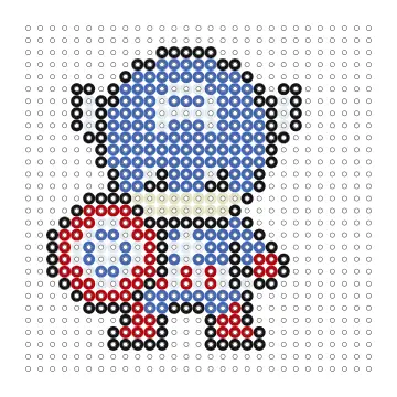 Captain America Bügelperlen Vorlage