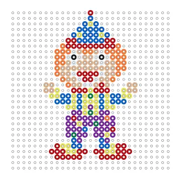 Clown Bügelperlen Vorlage