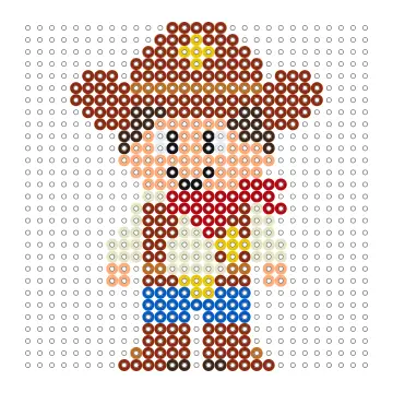 Cowboy Bügelperlen Vorlage