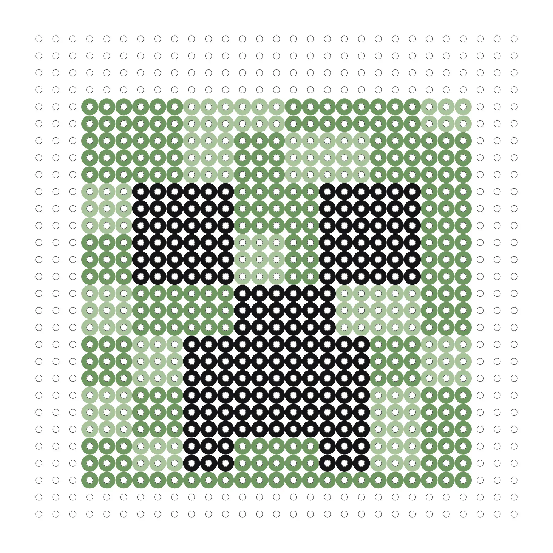 Creeper Kopf als Bügelperlen Vorlage