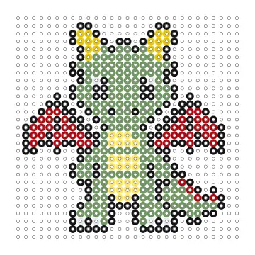 Drache Bügelperlen Vorlage