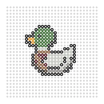 Ente Bügelperlen Vorlage