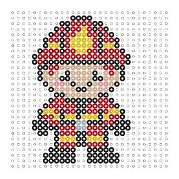 Feuerwehrmann Bügelperlen Vorlage