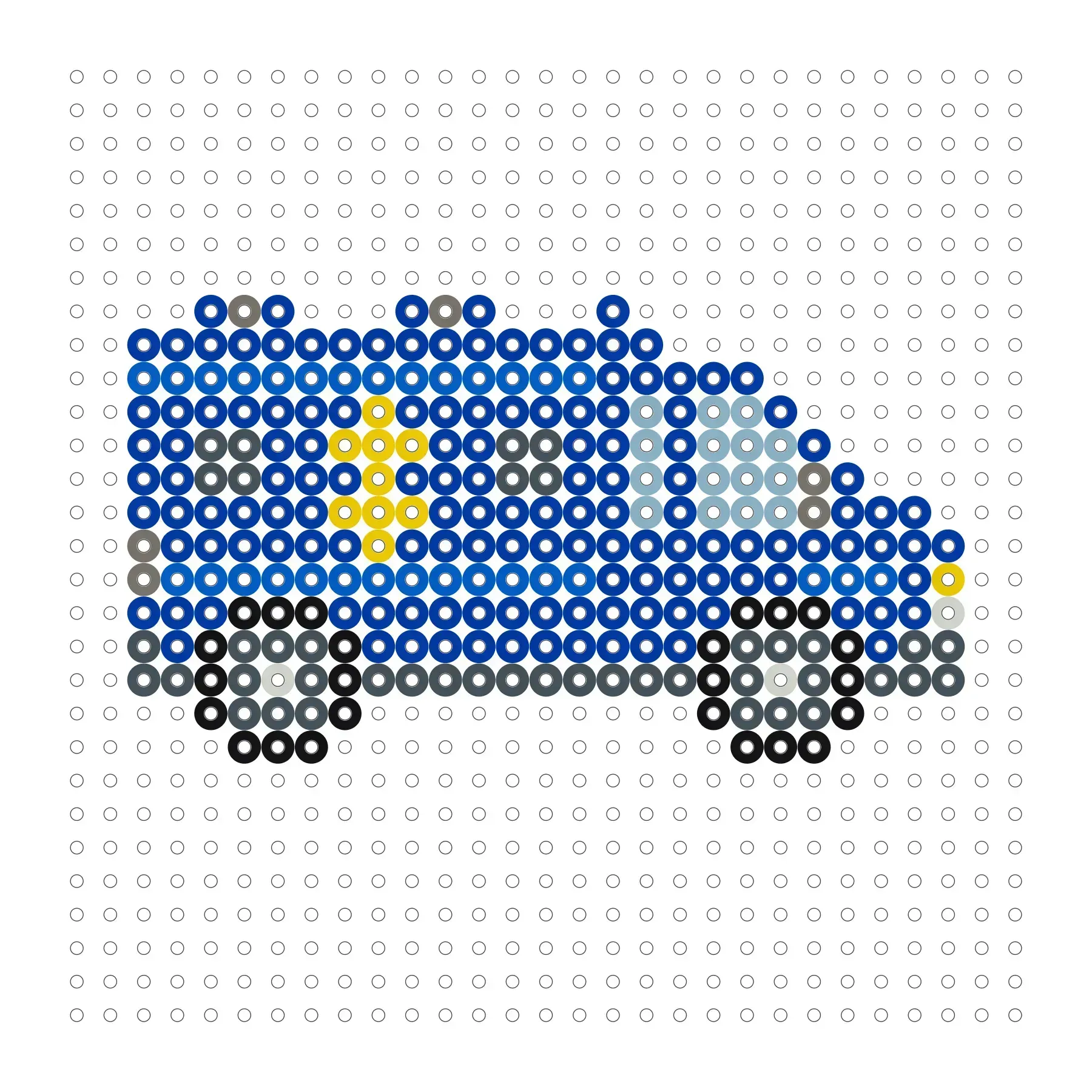 Geldtransporter als Bügelperlen Vorlage