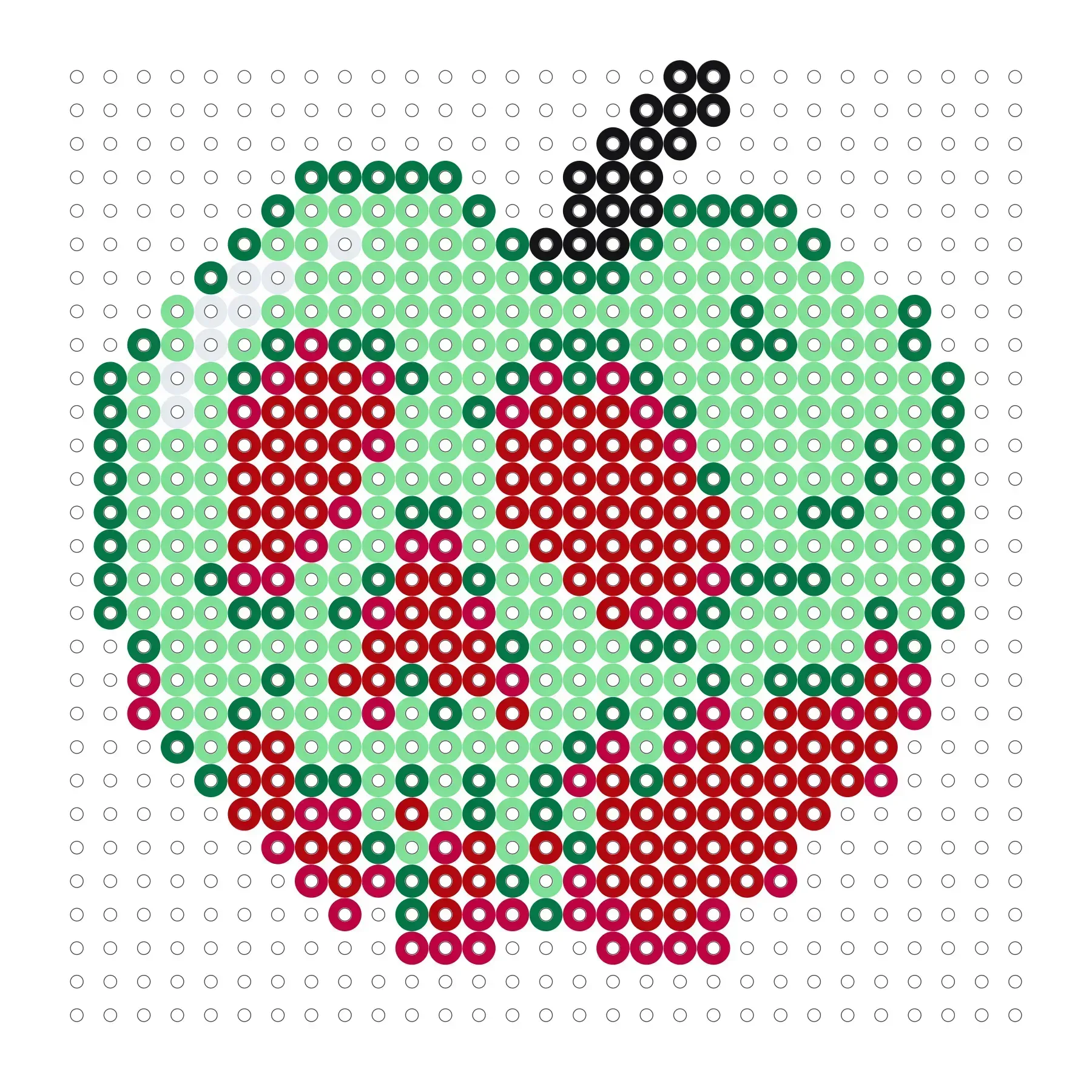 Halloween Apfel als Bügelperlen Vorlage
