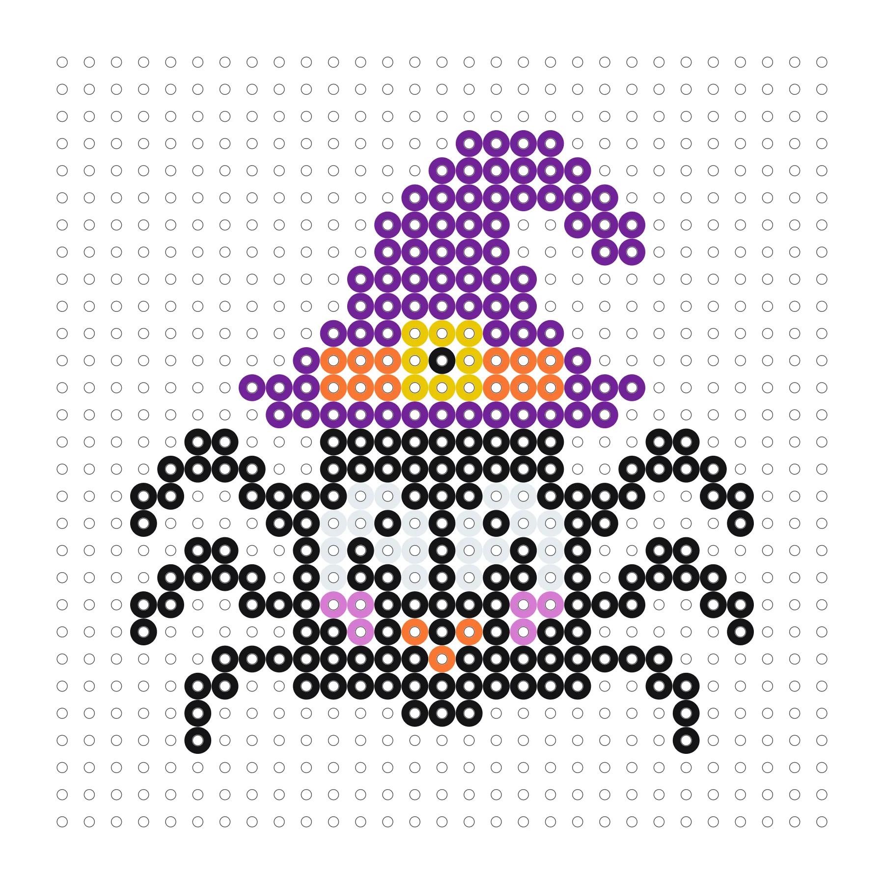 Halloween Spinne als Bügelperlen Vorlage