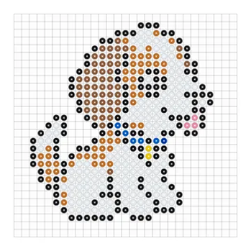 Hund Bügelperlen Vorlage