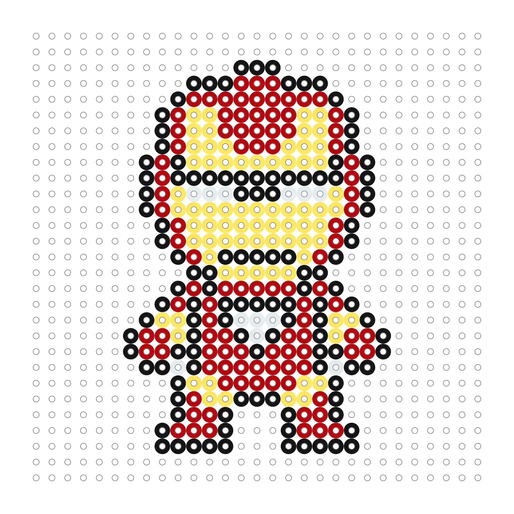 Iron Man als Bügelperlen Vorlage