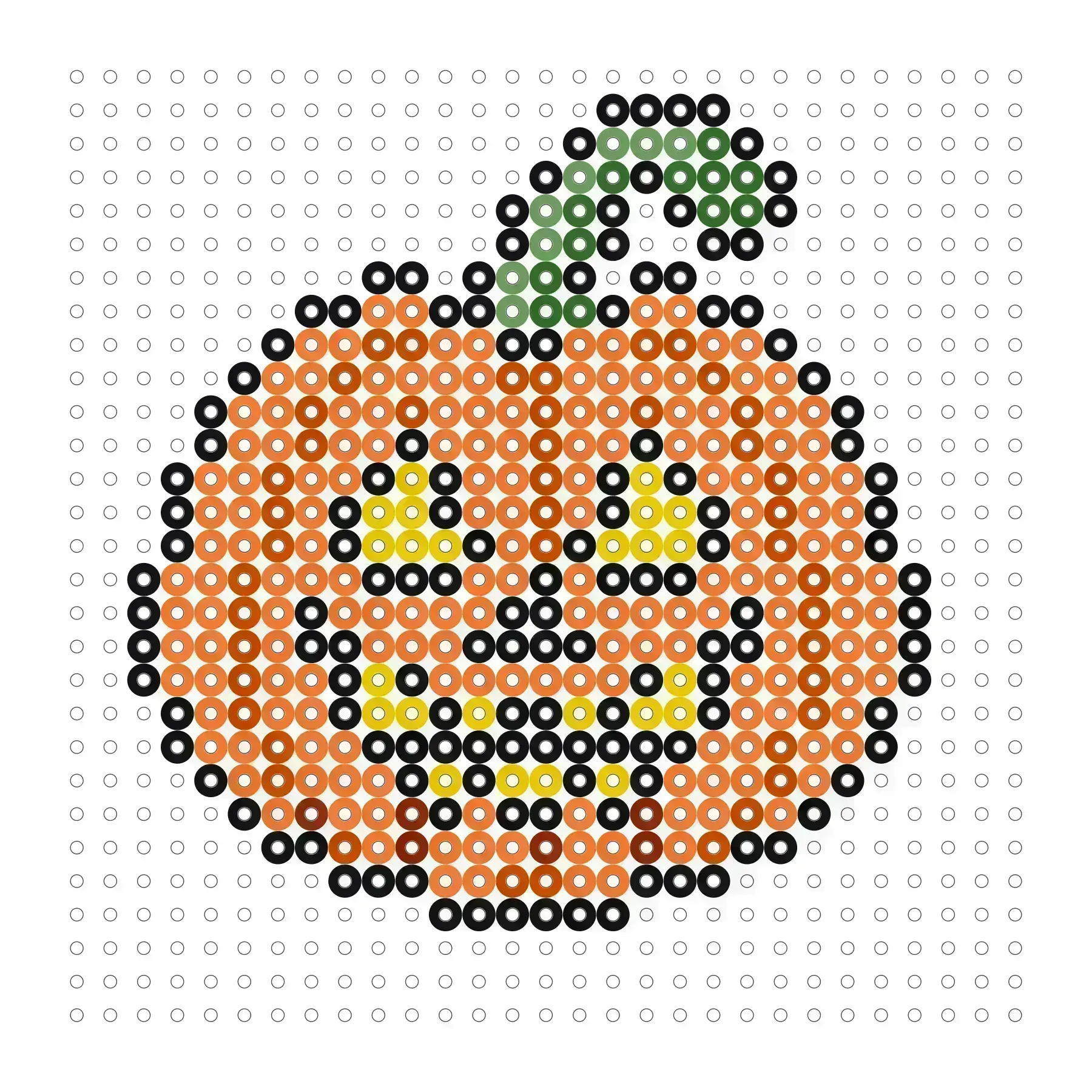 Jack-o’-Lantern als Bügelperlen Vorlage