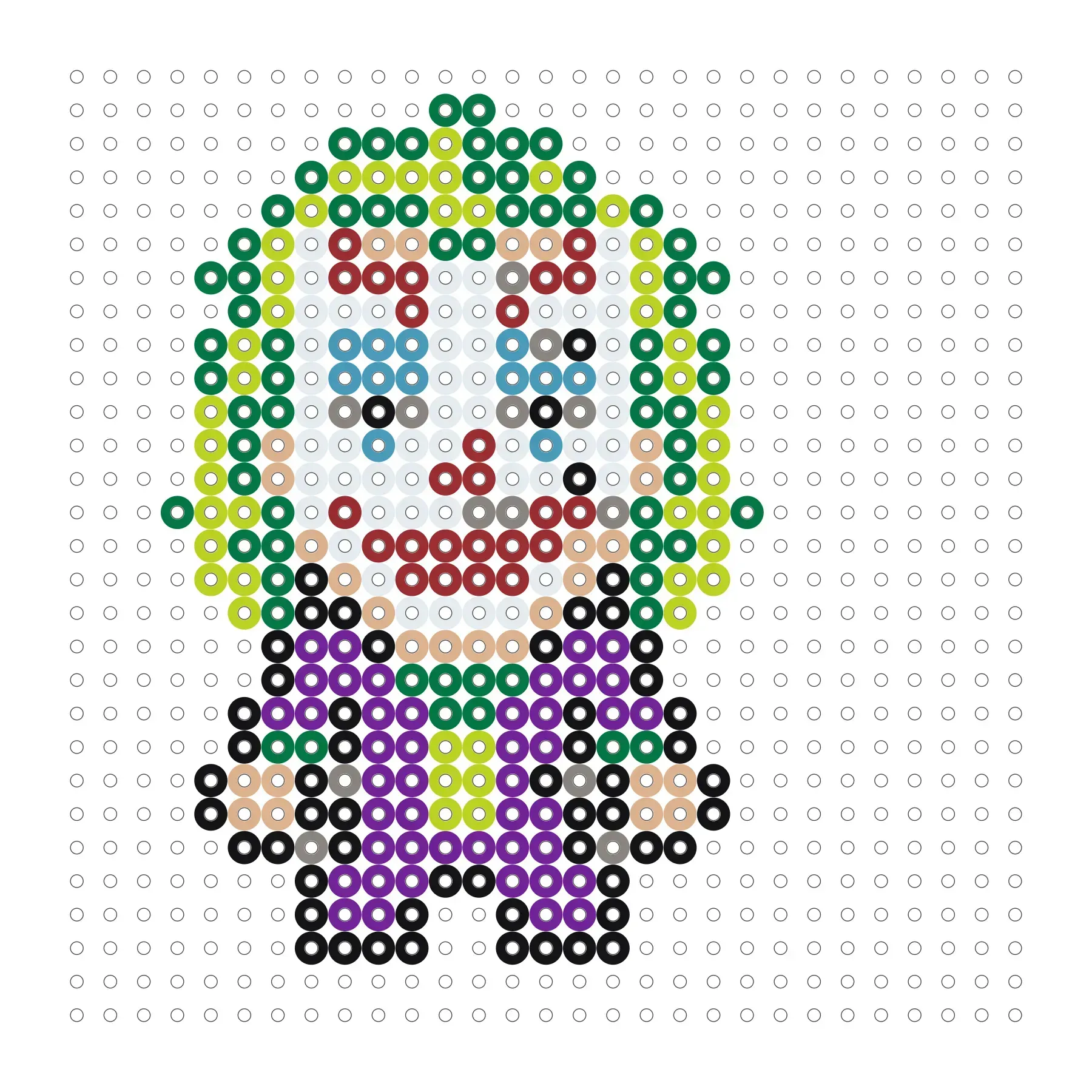 Joker als Bügelperlen Vorlage
