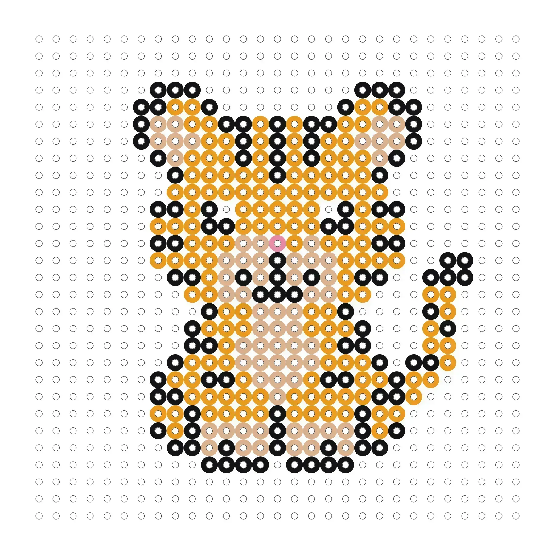Kleiner Tiger als Bügelperlen Vorlage