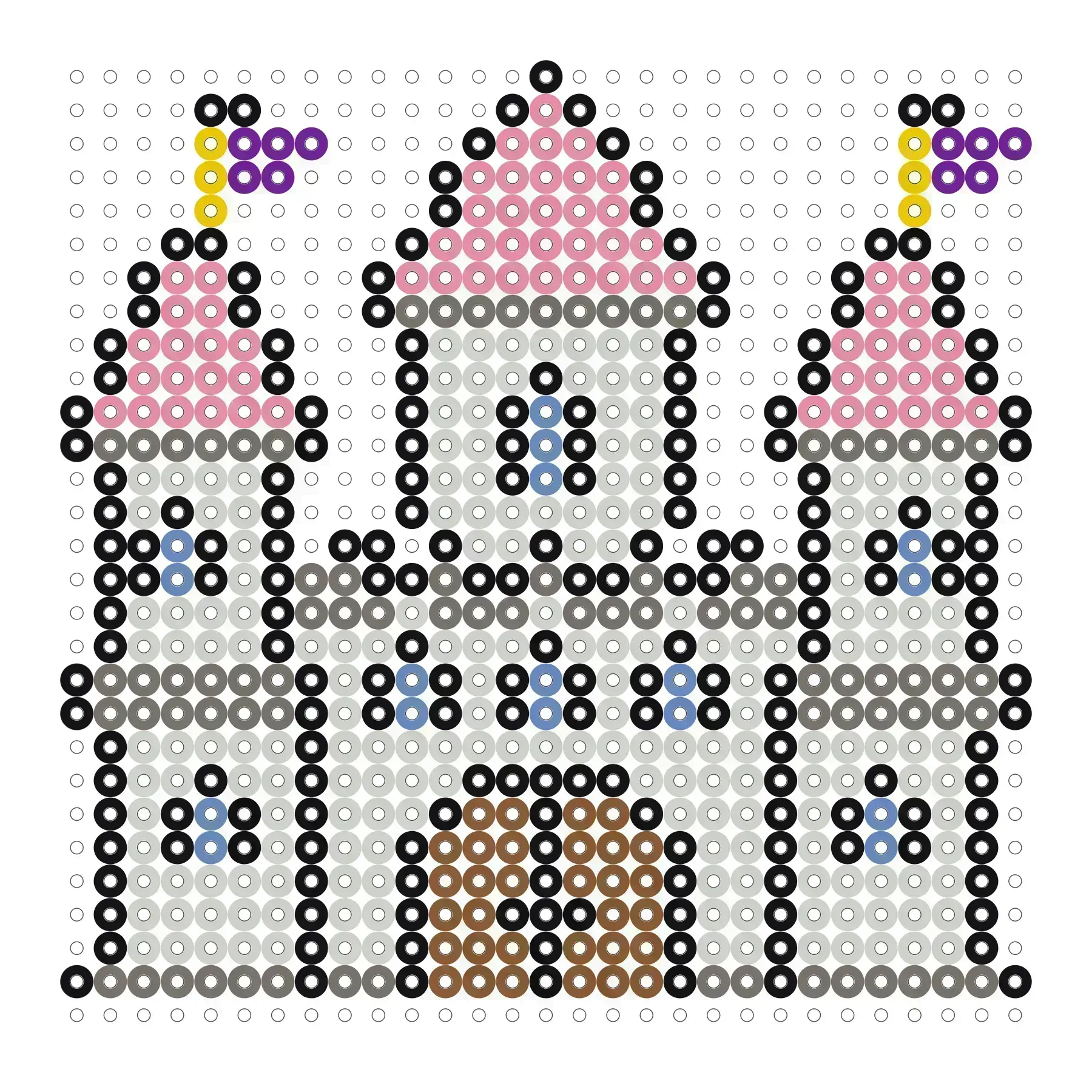 Märchenschloss als Bügelperlen Vorlage