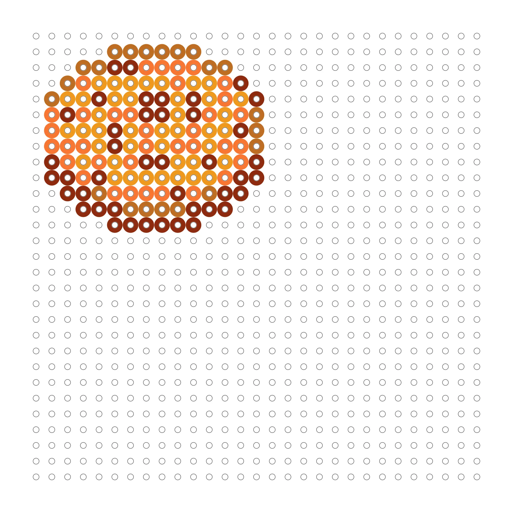 Minecraft Cookie als Bügelperlen Vorlage