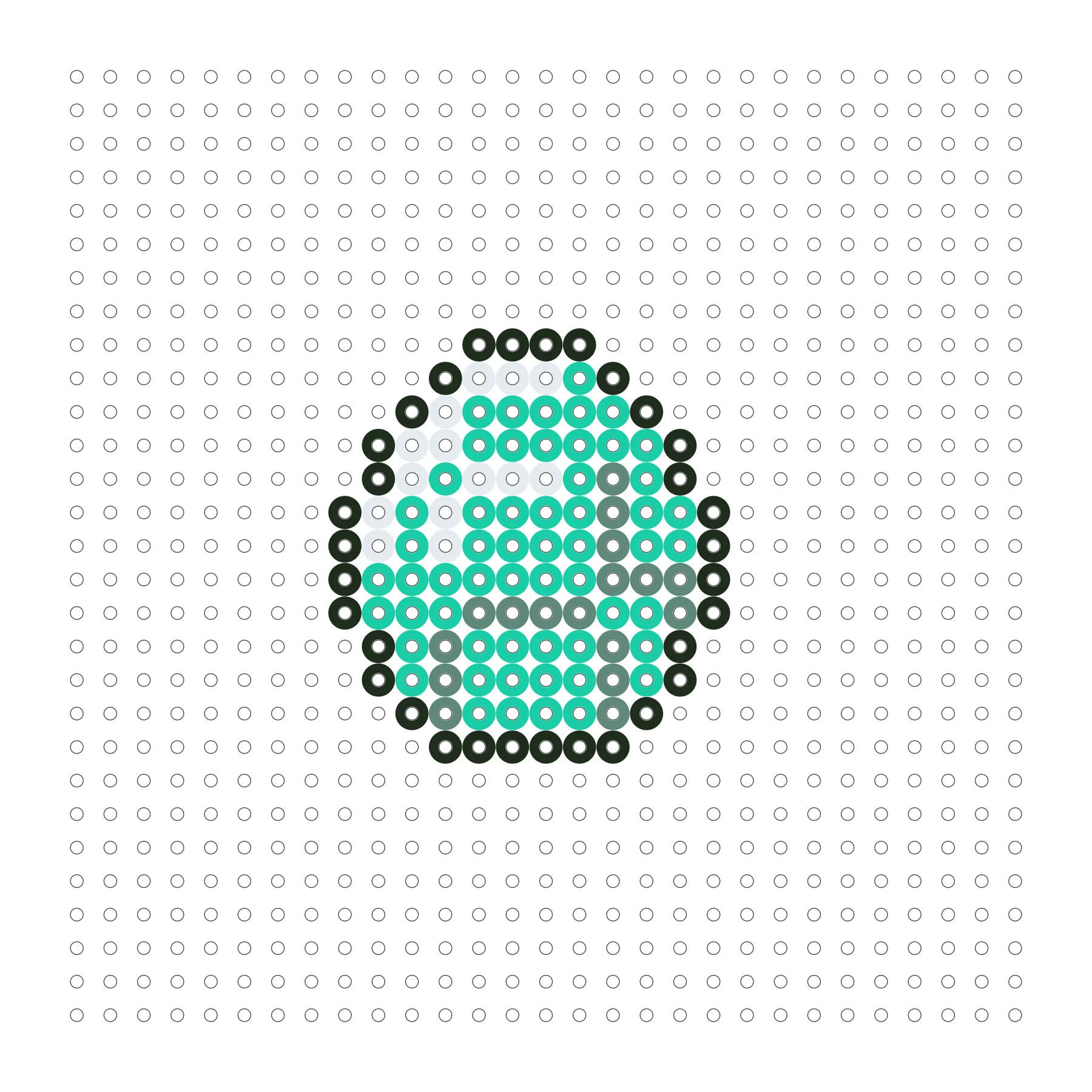 Minecraft Diamant als Bügelperlen Vorlage