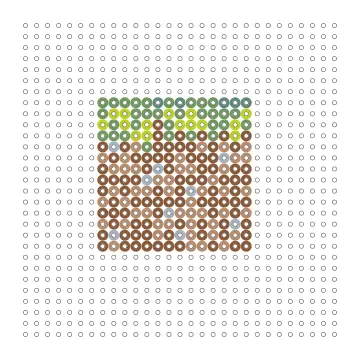 Minecraft Dirt Block Bügelperlen Vorlage