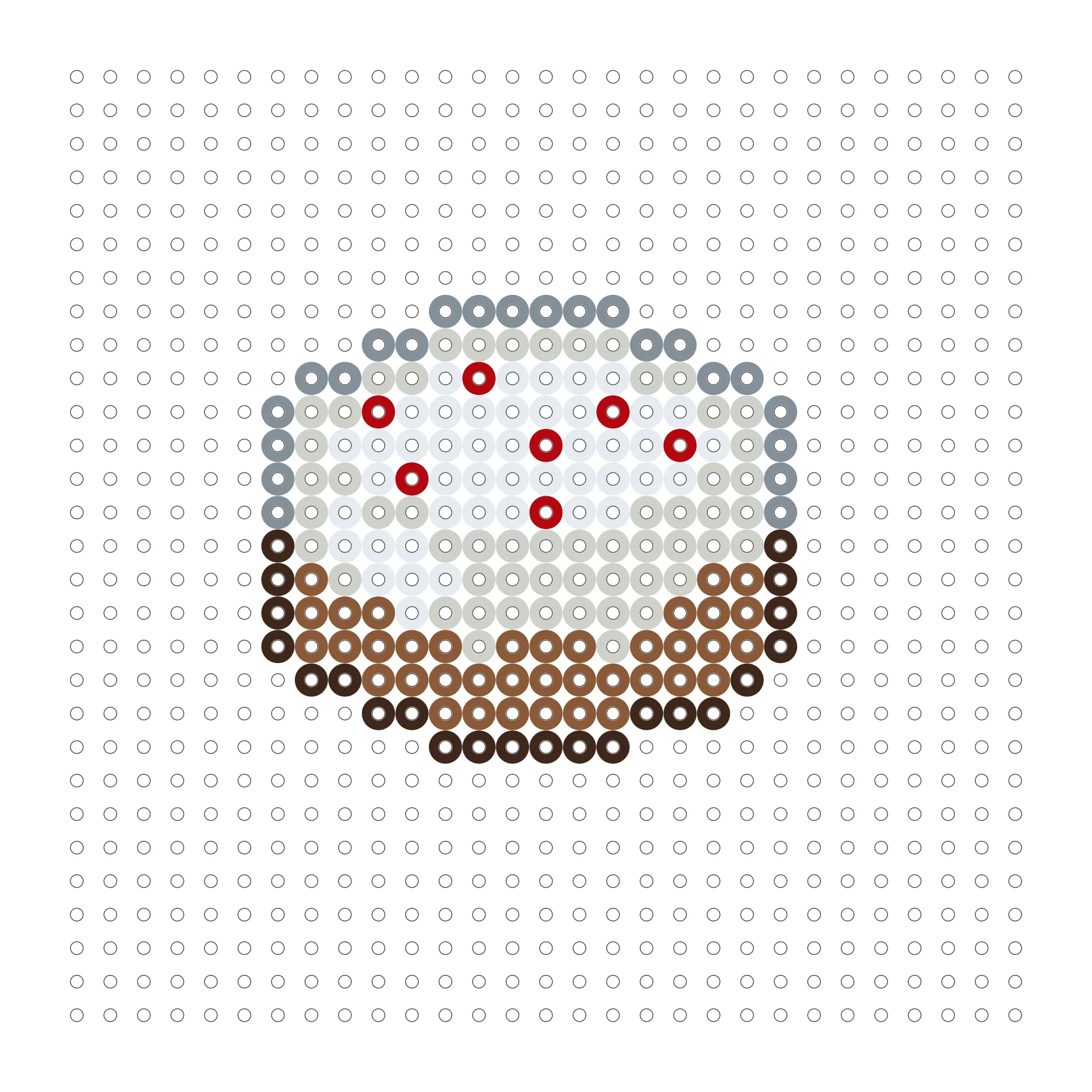 Minecraft Kuchen als Bügelperlen Vorlage