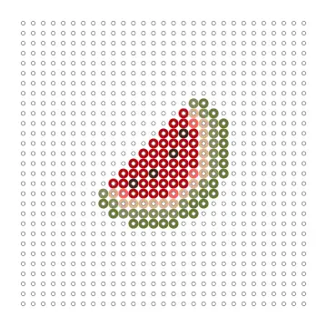 Minecraft Melone Bügelperlen Vorlage