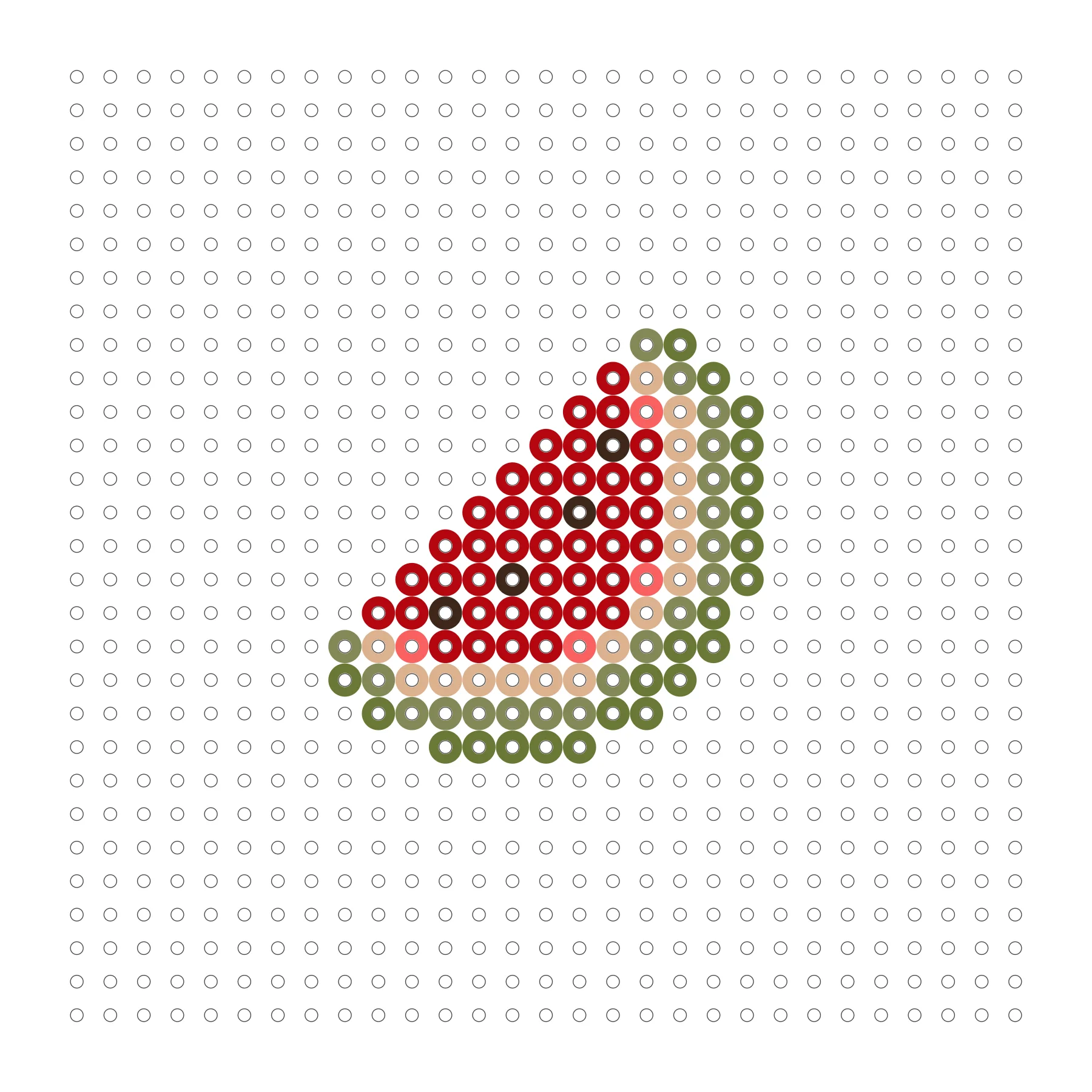 Minecraft Melone als Bügelperlen Vorlage