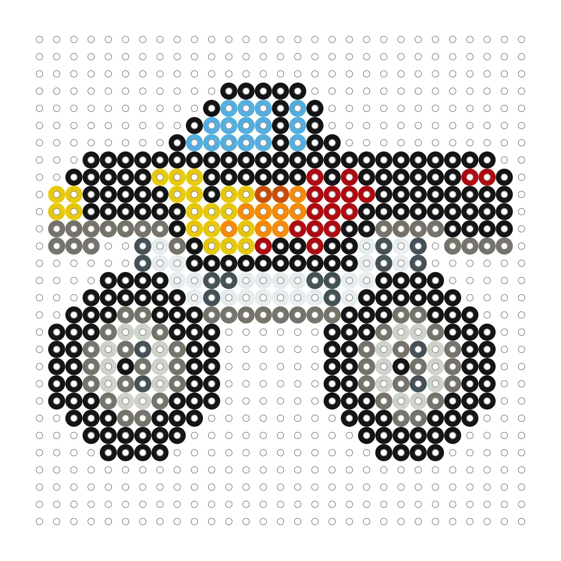 Monster Truck als Bügelperlen Vorlage