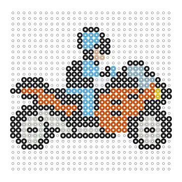Motorradfahrer Bügelperlen Vorlage