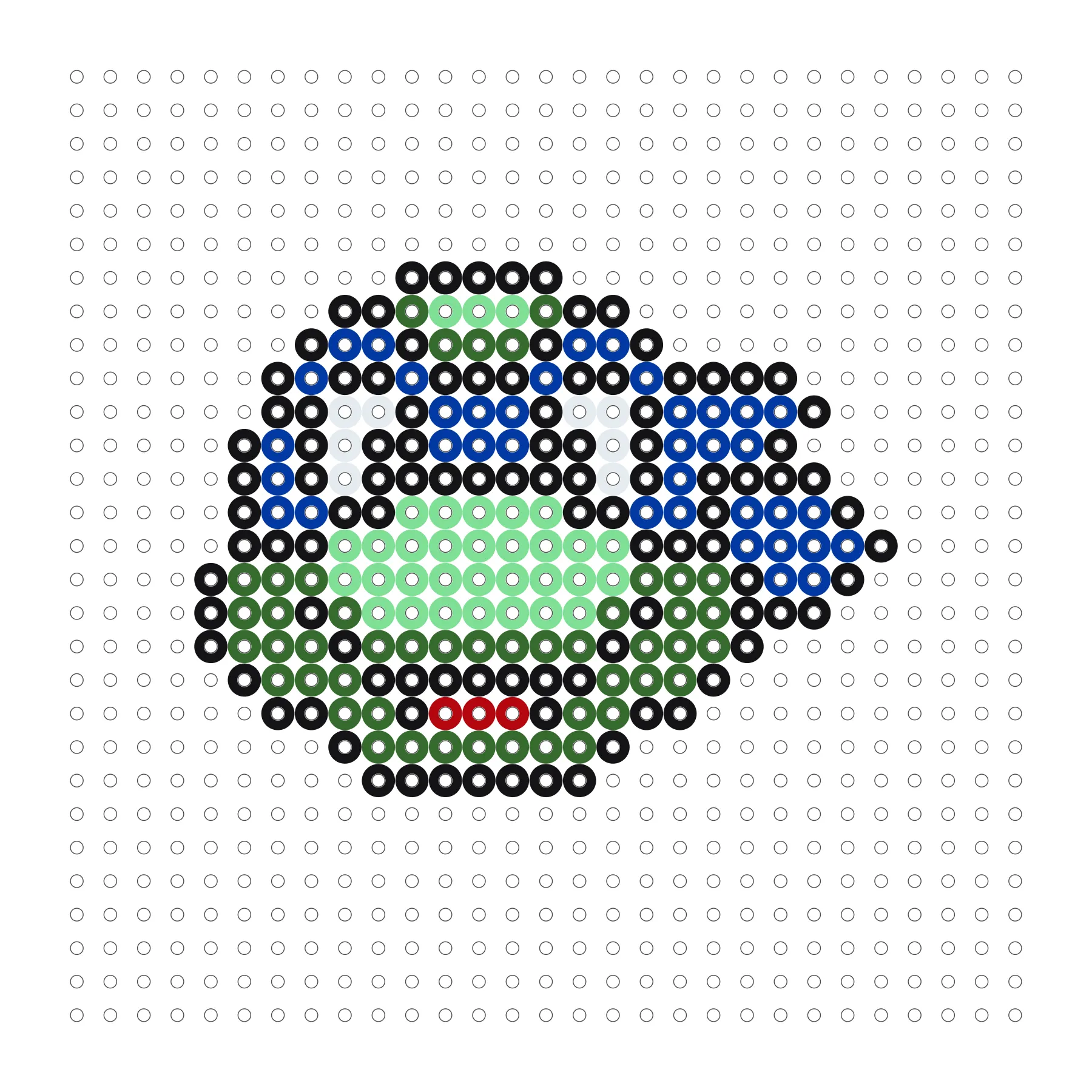 Ninja Turtle als Bügelperlen Vorlage