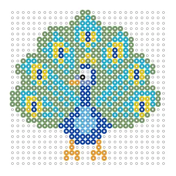 Pfau Bügelperlen Vorlage