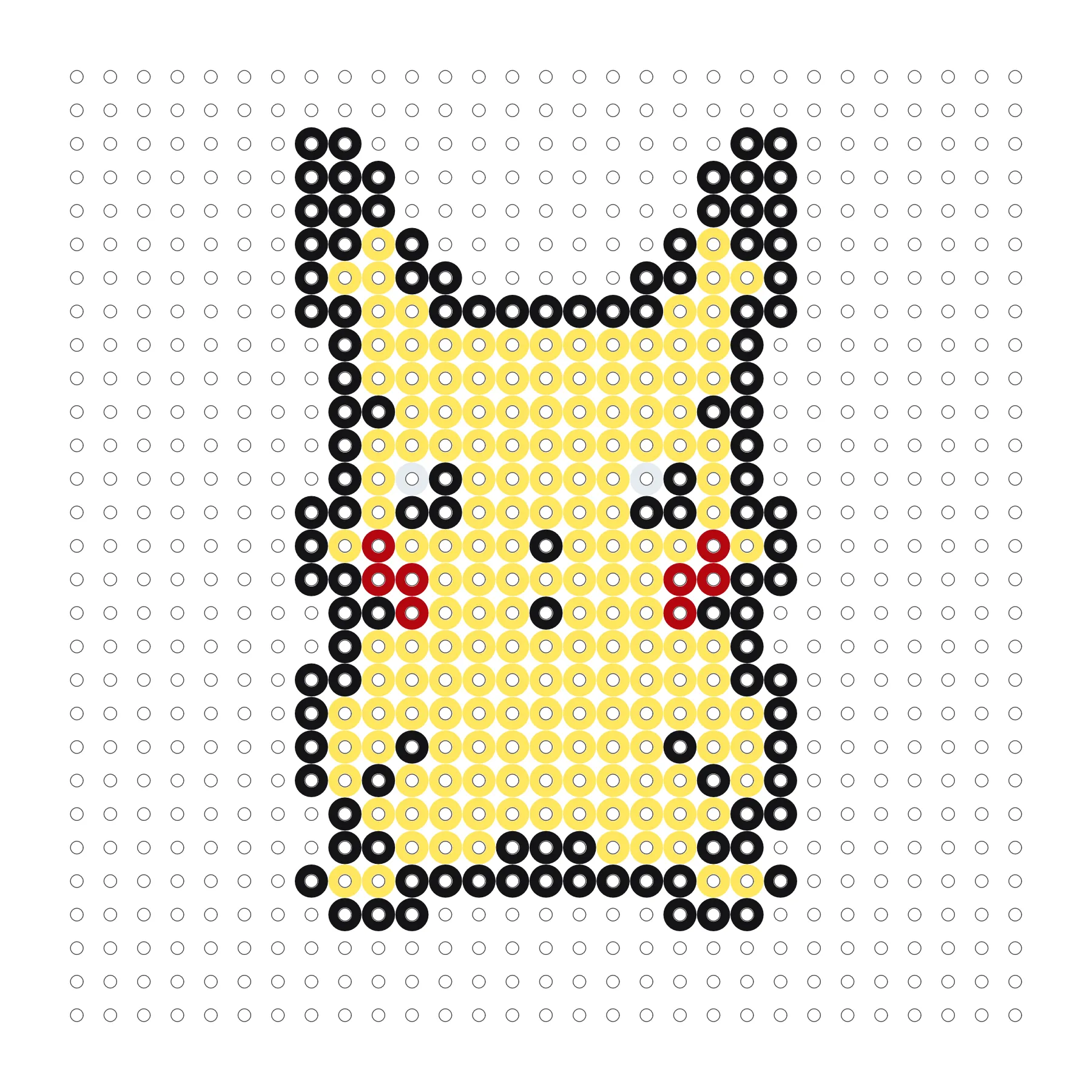 Pikachu als Bügelperlen Vorlage