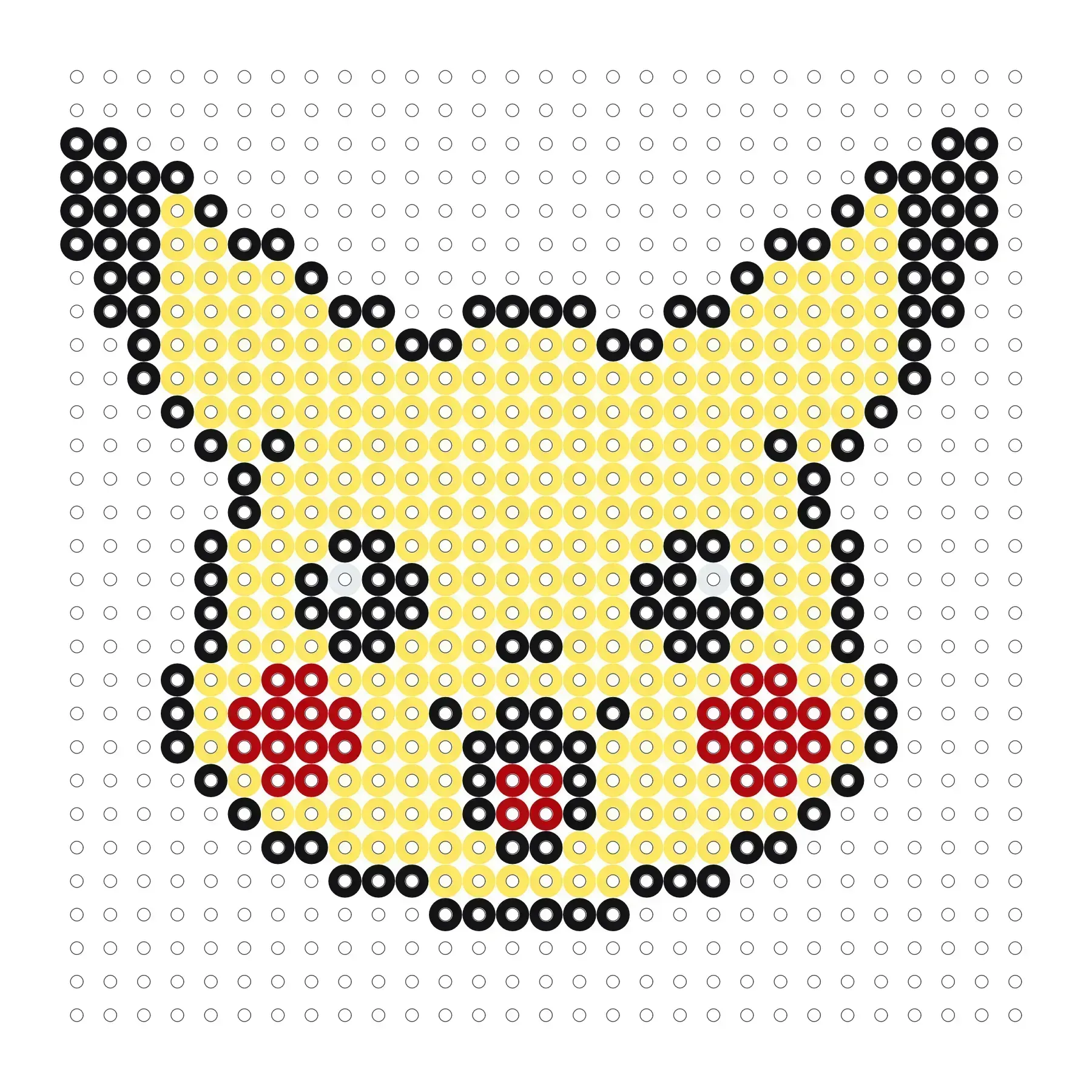 Pikachu als Bügelperlen Vorlage