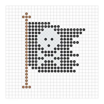 Piratenflagge Bügelperlen Vorlage