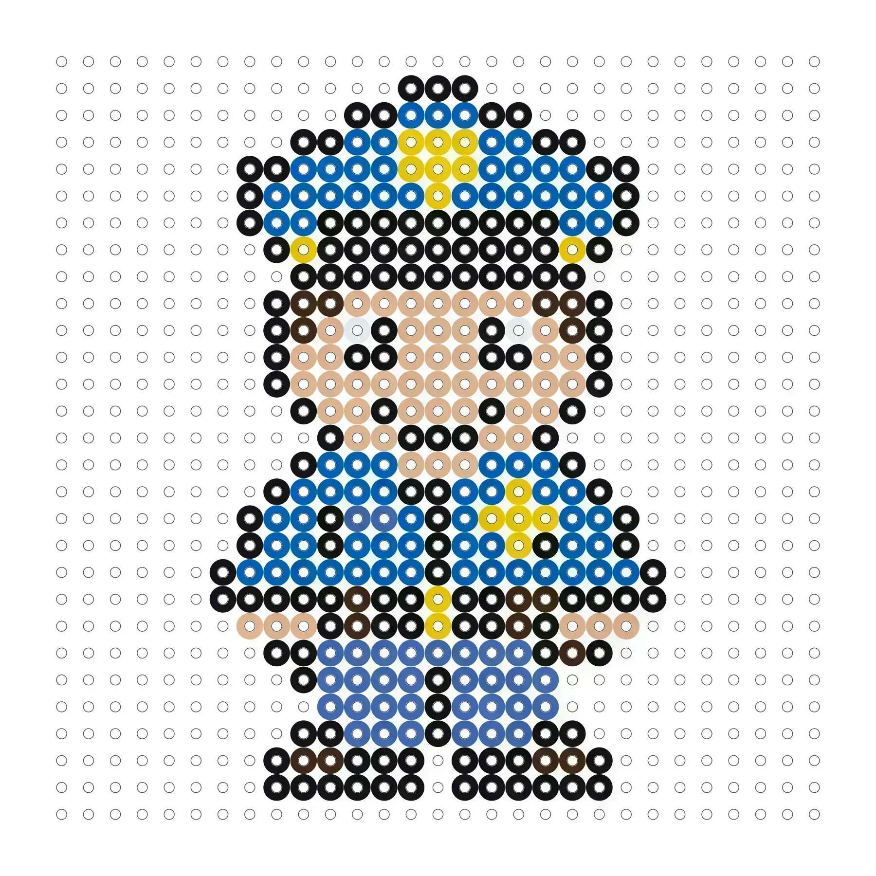 Polizist als Bügelperlen Vorlage
