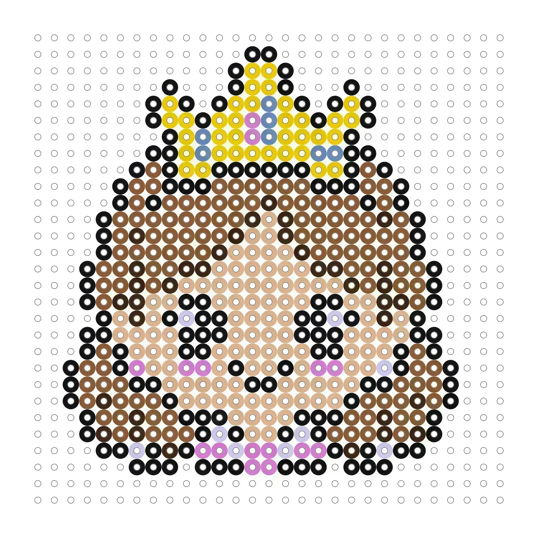 Prinzessin als Bügelperlen Vorlage