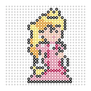 Prinzessin Peach Bügelperlen Vorlage