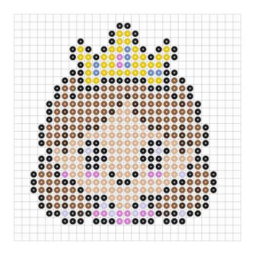 Prinzessin Bügelperlen Vorlage