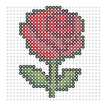 Rote Rose Bügelperlen Vorlage
