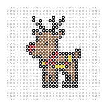 Rudolph das Rentier Bügelperlen Vorlage