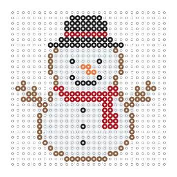 Schneemann Bügelperlen Vorlage