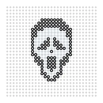 Scream Maske Bügelperlen Vorlage