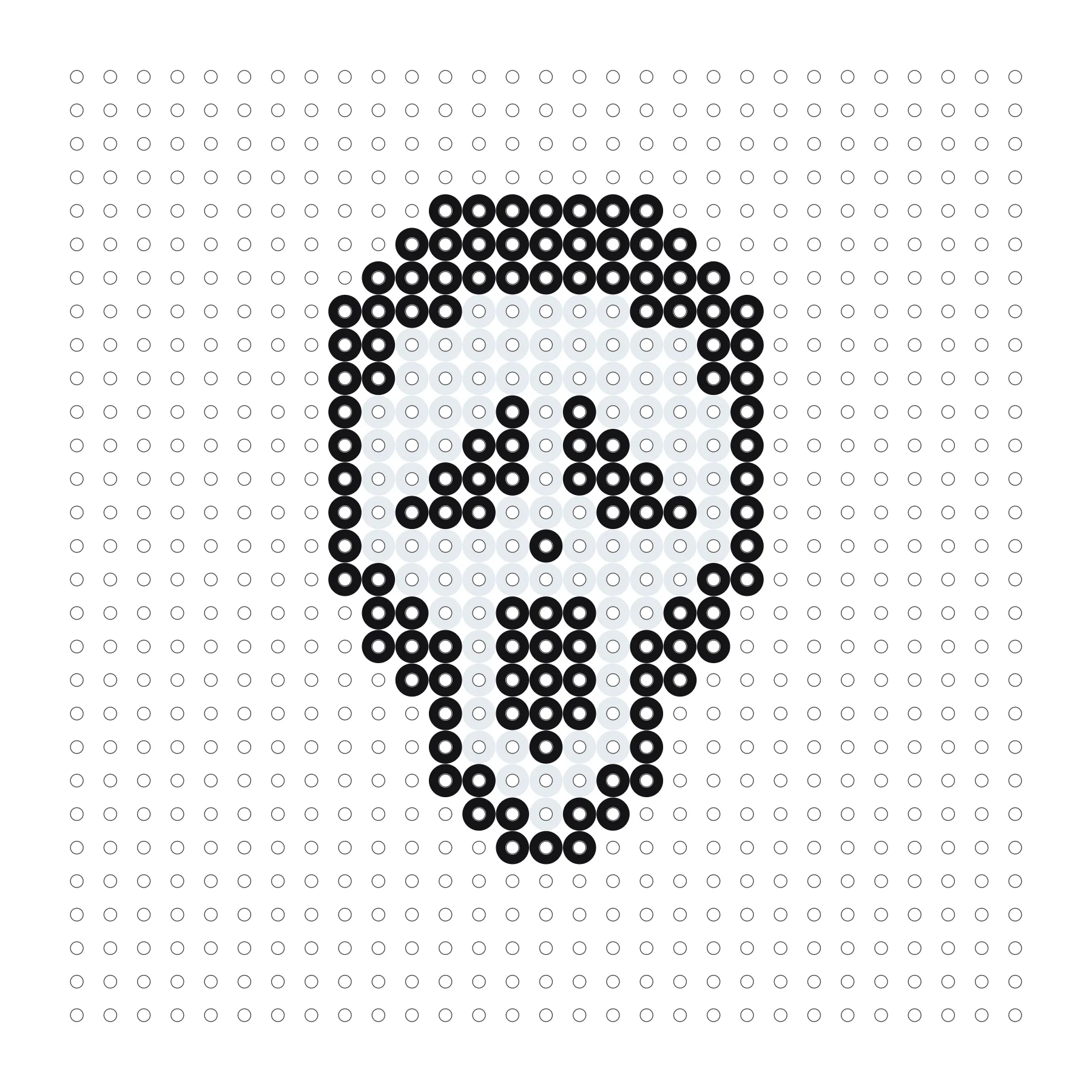 Scream Maske als Bügelperlen Vorlage