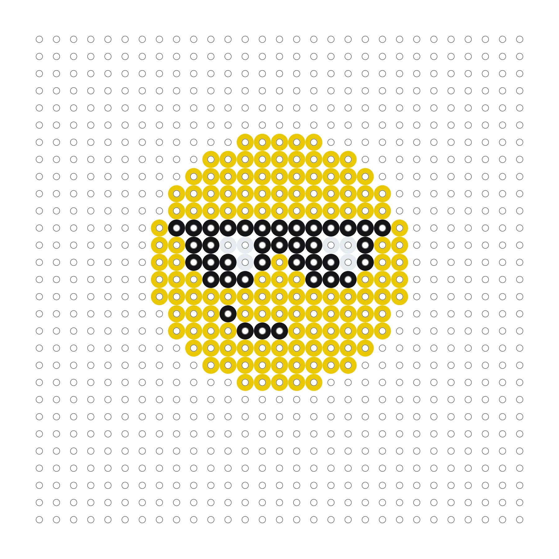 Smiley Sonnenbrille als Bügelperlen Vorlage
