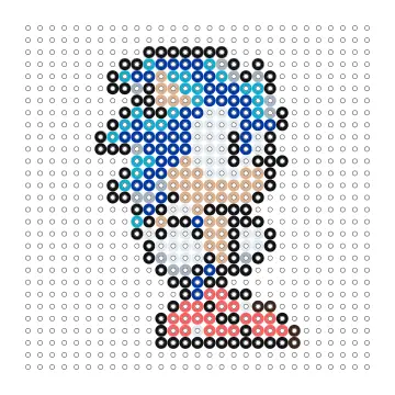 Sonic Bügelperlen Vorlage