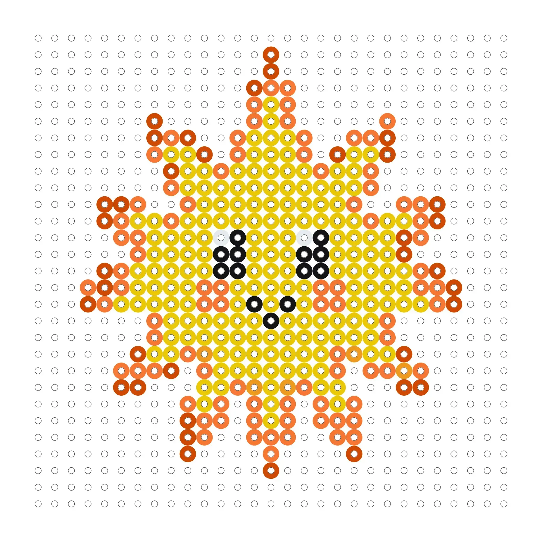 Sonne als Bügelperlen Vorlage