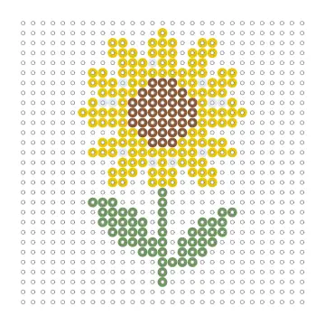 Sonnenblume Bügelperlen Vorlage
