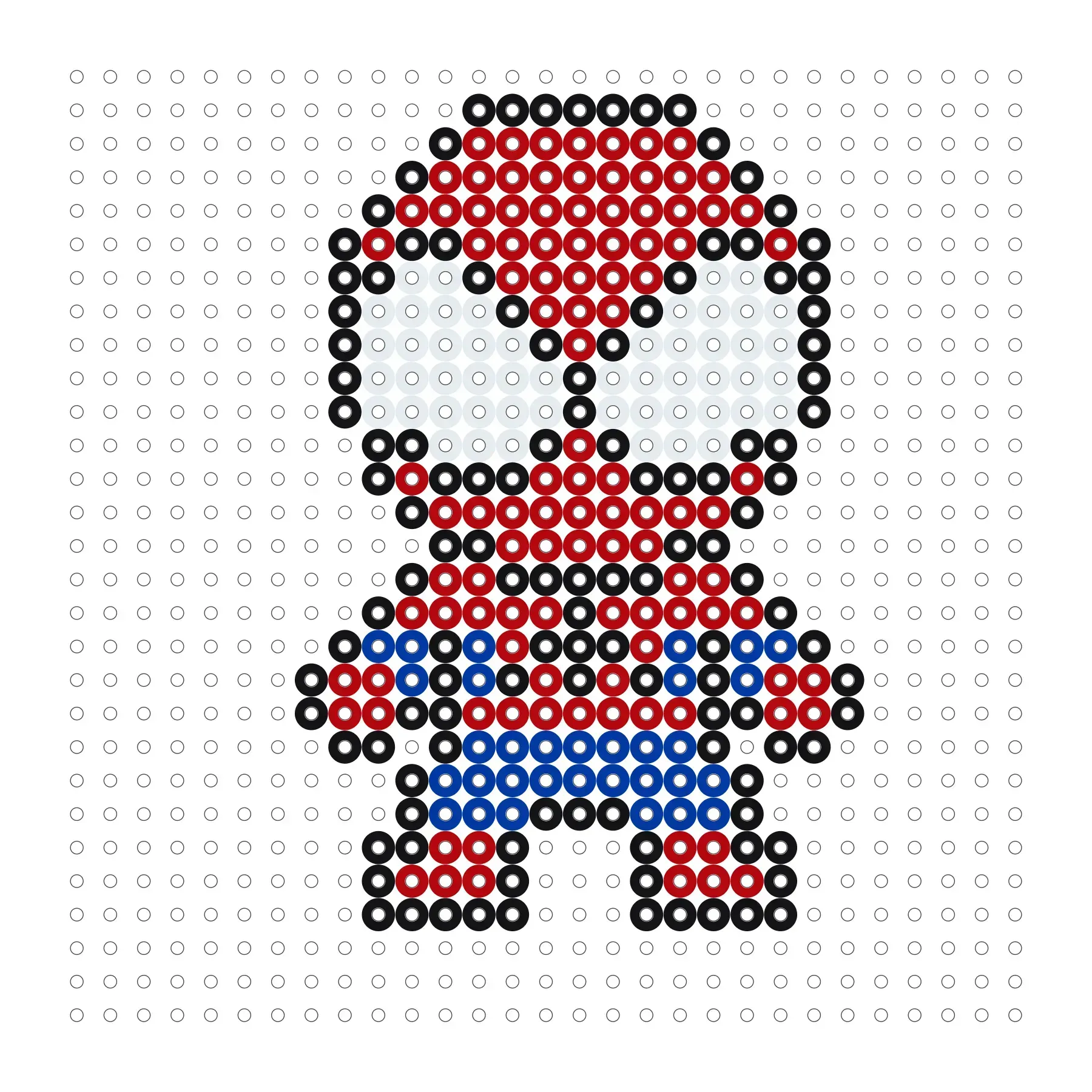 Spiderman als Bügelperlen Vorlage