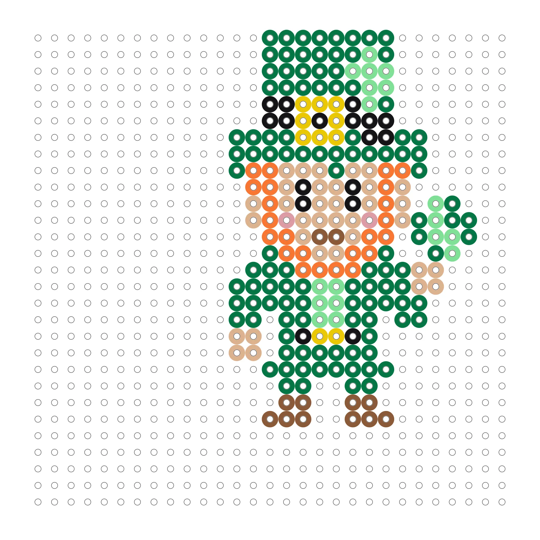 St. Patrick als Bügelperlen Vorlage